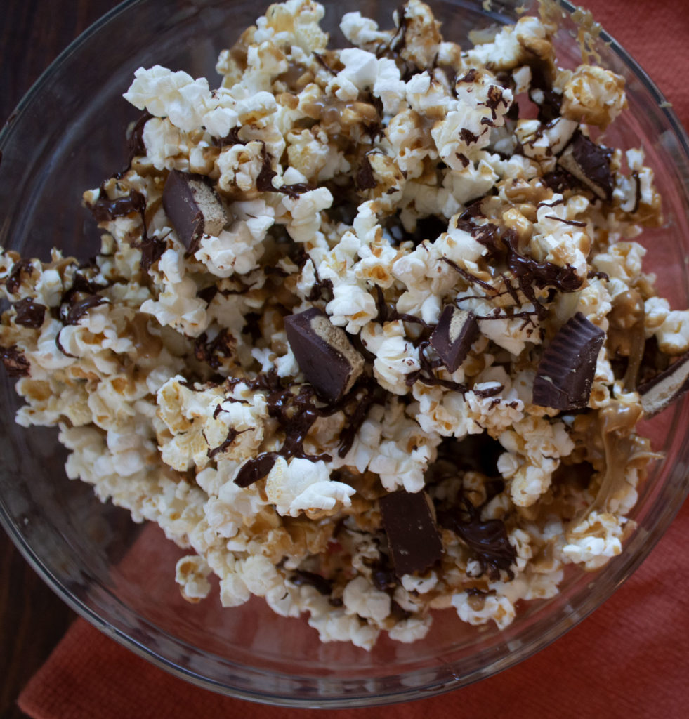 Sunbutter Cup Popcorn in Bowl