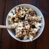 Sunbutter Cup Popcorn in Bowl