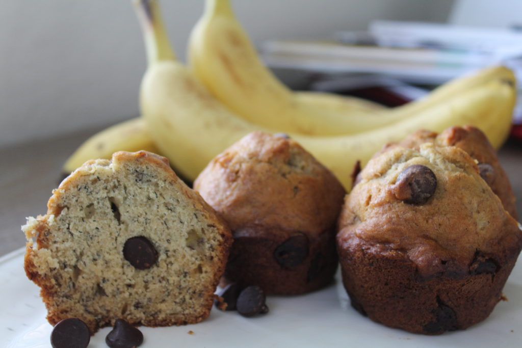 banana chocolate chip muffins