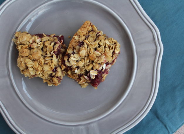 gluten free vegan raspberry oat bars