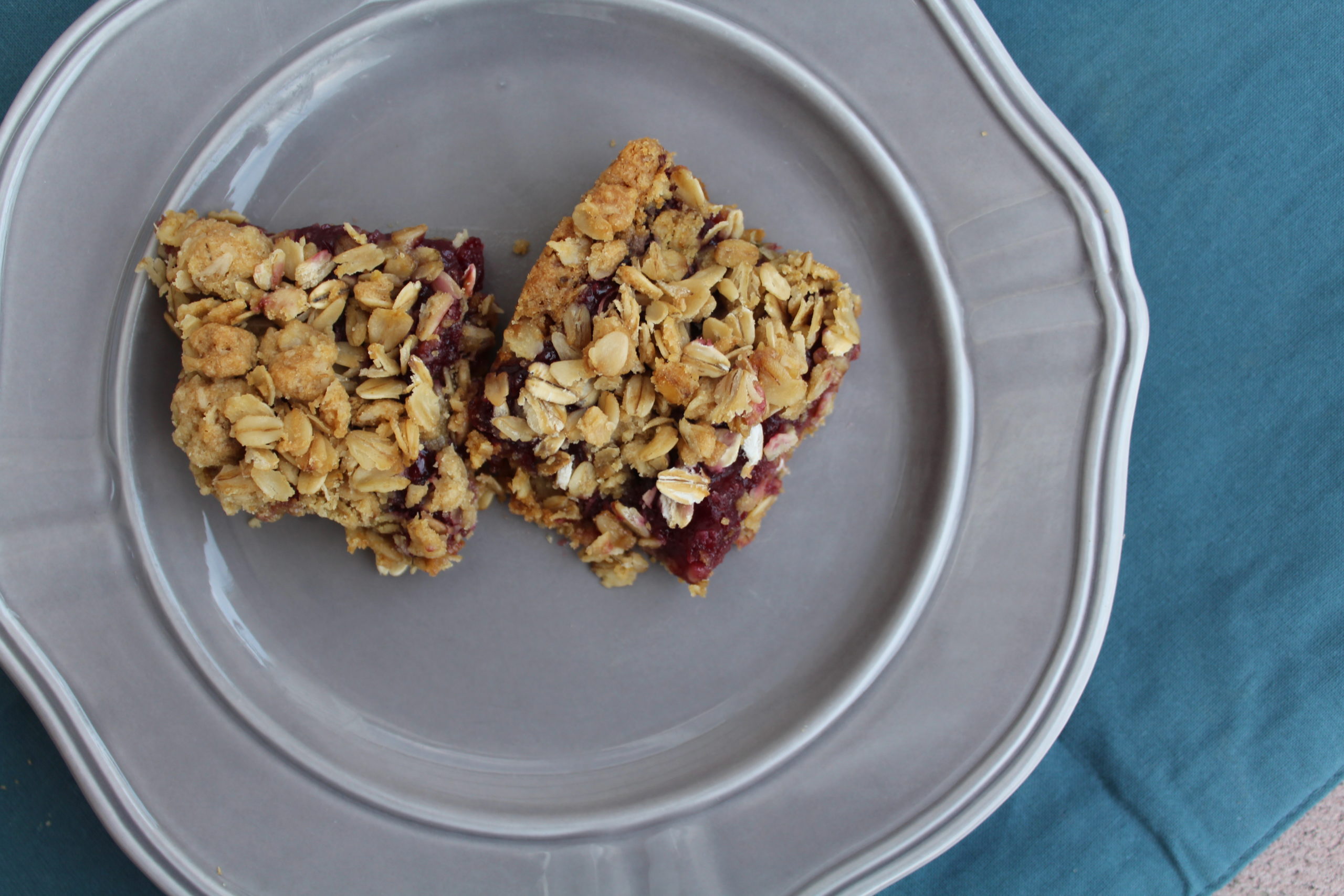 gluten free vegan raspberry oat bars